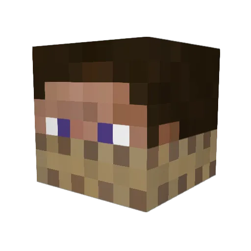 DatOneCoolBoy Minecraft avatar head, 3D render