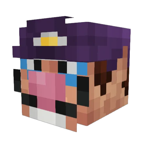 DatPuertoRican Minecraft avatar head, 3D render