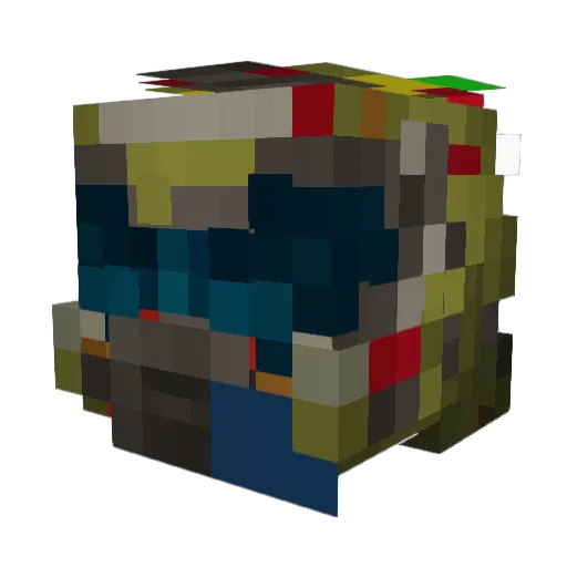 DatRandomDino Minecraft avatar head, 3D render