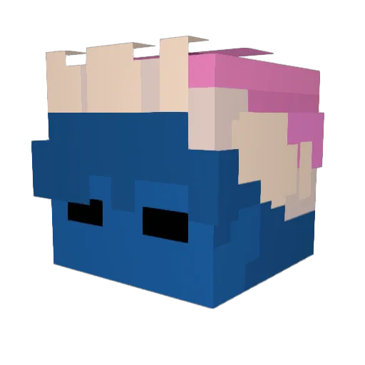 DatScott Minecraft avatar head, 3D render
