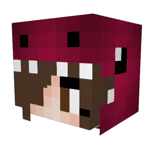 DatSexyDino Minecraft avatar head, 3D render
