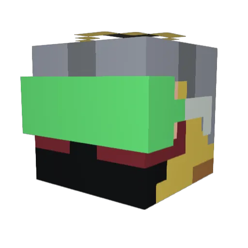 DatTurtleDoe73 Minecraft avatar head, 3D render