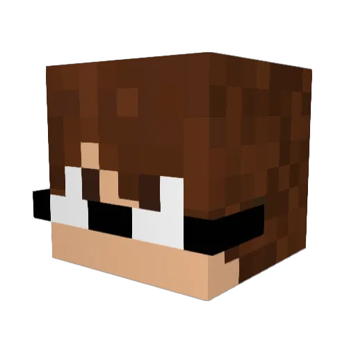 DatWombel Minecraft avatar head, 3D render