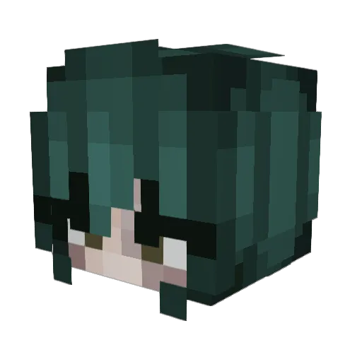 DatYakerWoman Minecraft avatar head, 3D render