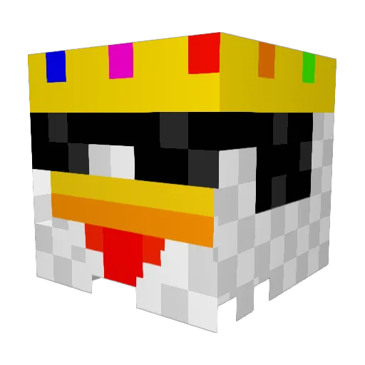 Dat_A Minecraft avatar head, 3D render