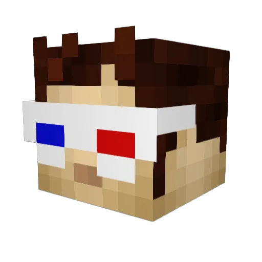 Dat_Digger Minecraft avatar head, 3D render