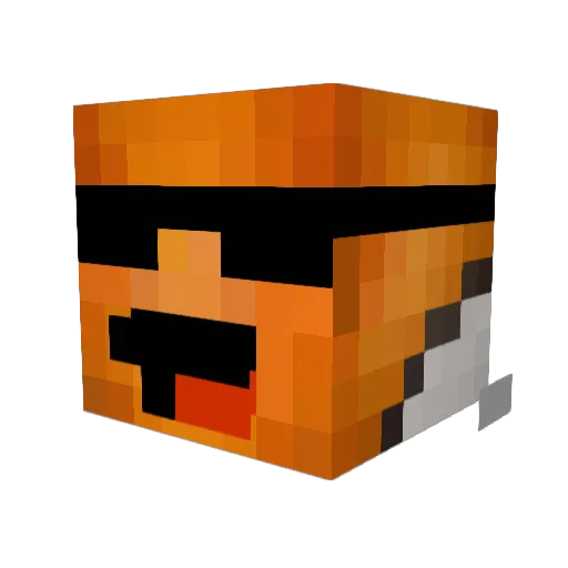 Dat_Phish Minecraft avatar head, 3D render