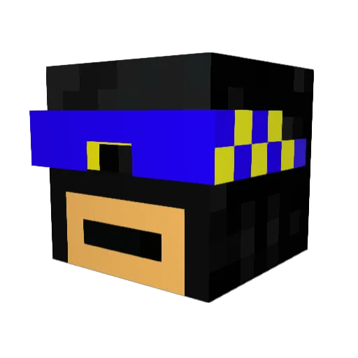 Dat_Power Minecraft avatar head, 3D render