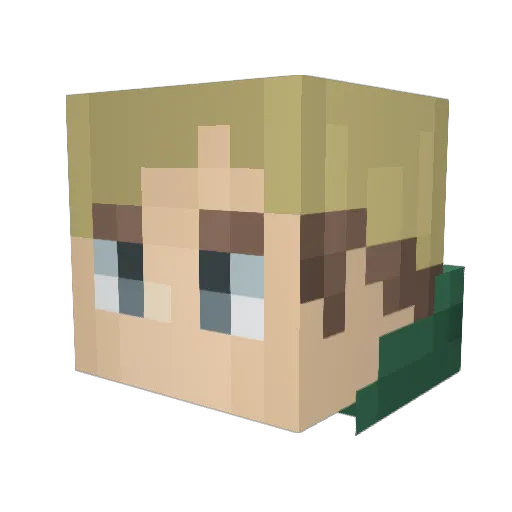 DataBitz Minecraft avatar head, 3D render