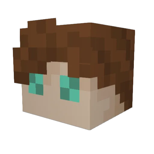 DataPackage Minecraft avatar head, 3D render