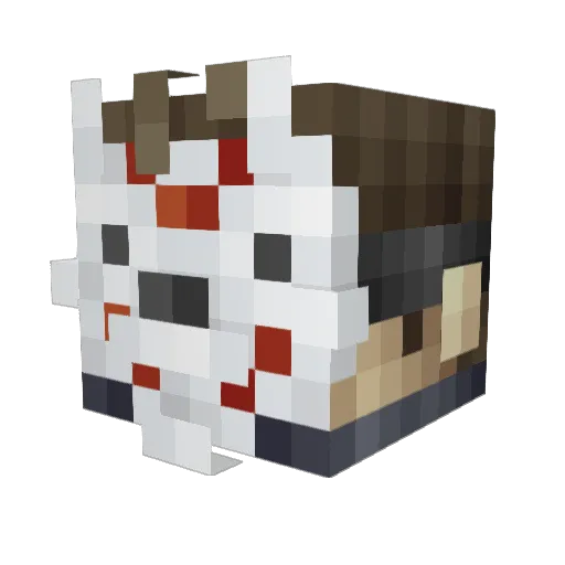 DataScan Minecraft avatar head, 3D render