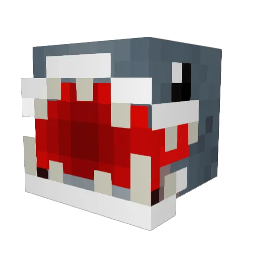 Data_Shark Minecraft avatar head, 3D render