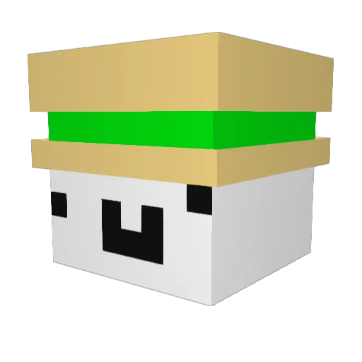 Dataaaaaaaa Minecraft avatar head, 3D render