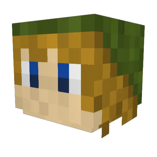 Databasing Minecraft avatar head, 3D render