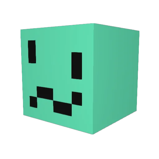 Datamania Minecraft avatar head, 3D render