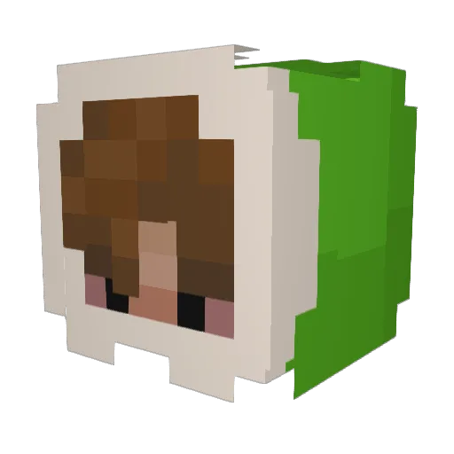 Datart Minecraft avatar head, 3D render