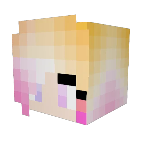 DatboiiNep Minecraft avatar head, 3D render