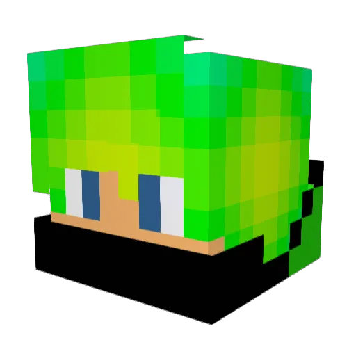 Date_PvP Minecraft avatar head, 3D render