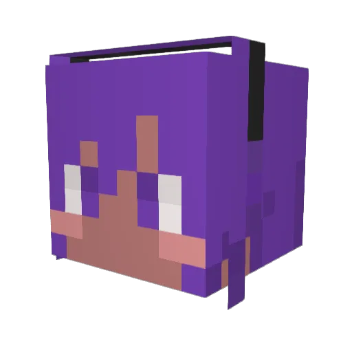 Date_Tea Minecraft avatar head, 3D render