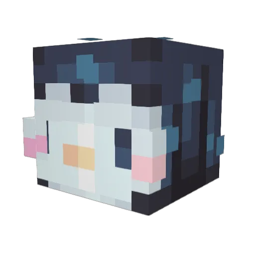 DatenNo Minecraft avatar head, 3D render