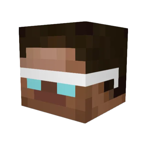Datexcz Minecraft avatar head, 3D render