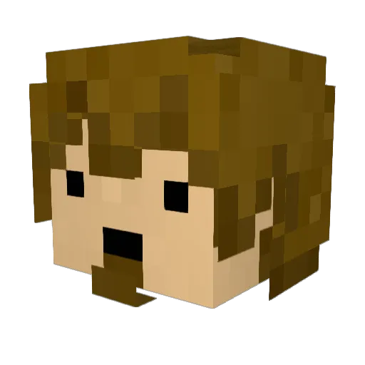 Datguyisafk Minecraft avatar head, 3D render