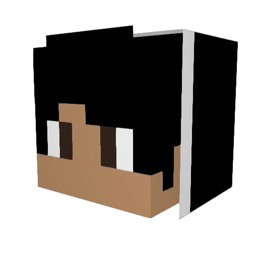 Dathguy Minecraft avatar head, 3D render