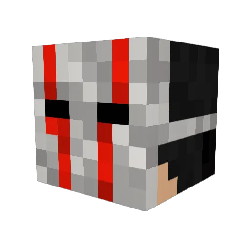 Datkillnq_ Minecraft avatar head, 3D render