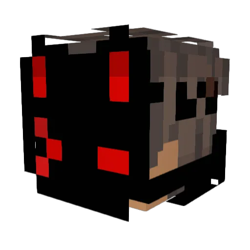 DatmosPro Minecraft avatar head, 3D render