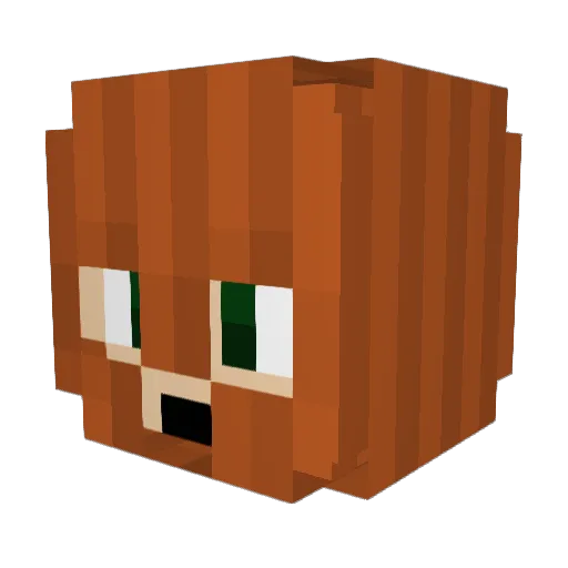Datox3 Minecraft avatar head, 3D render
