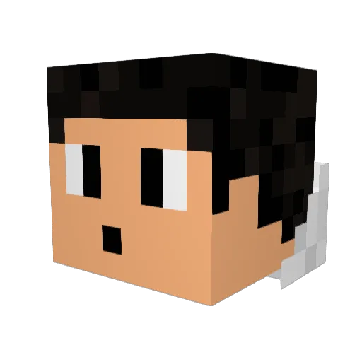 Datpacific Minecraft avatar head, 3D render