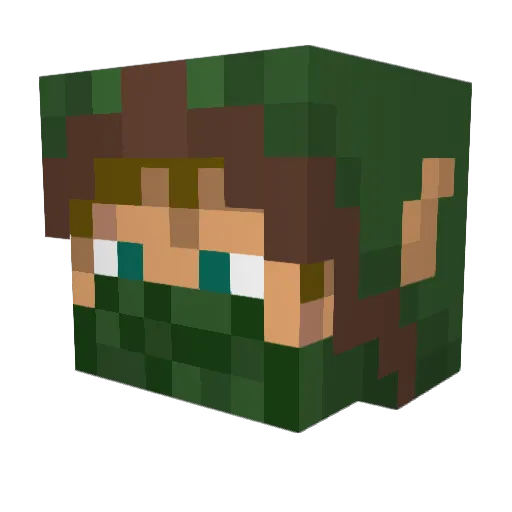 Datqt Minecraft avatar head, 3D render