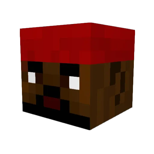 Datricpvps Minecraft avatar head, 3D render