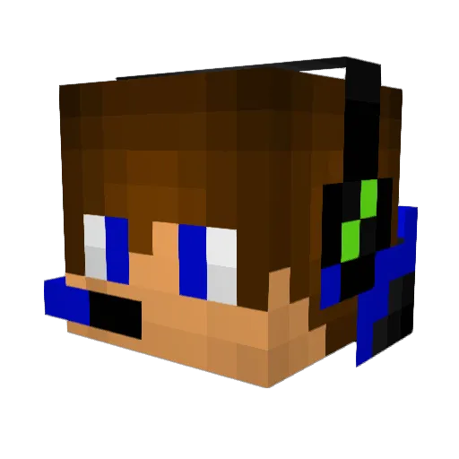 DatsLoco Minecraft avatar head, 3D render