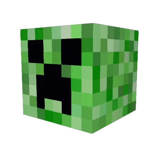 Datschwein Minecraft avatar head, 3D render