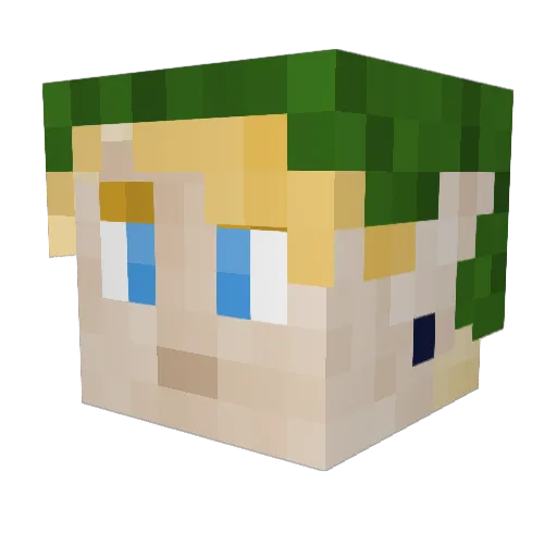 DattGuyDoe Minecraft avatar head, 3D render