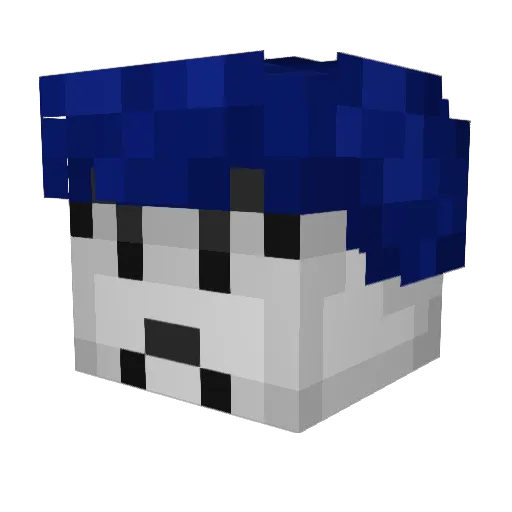 DattMat Minecraft avatar head, 3D render