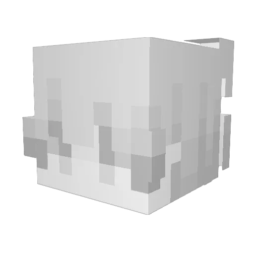Dattebay_ Minecraft avatar head, 3D render
