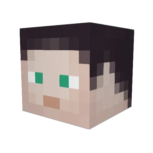 Dauahn Minecraft avatar head, 3D render