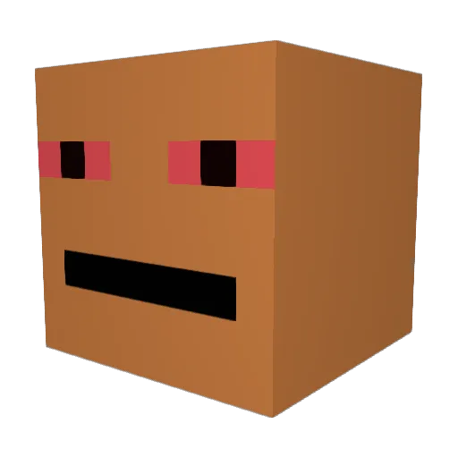 Daubenyy Minecraft avatar head, 3D render