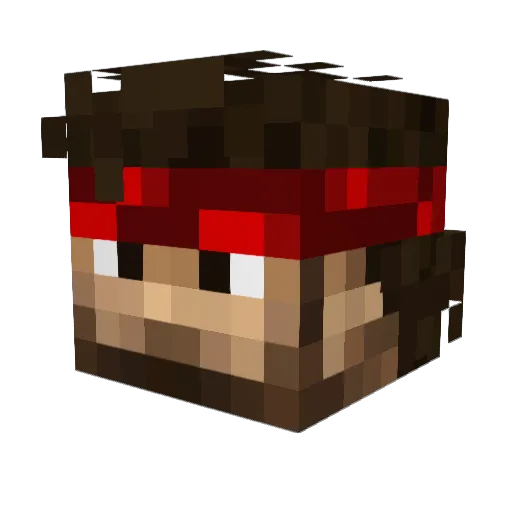 Dauber6 Minecraft avatar head, 3D render