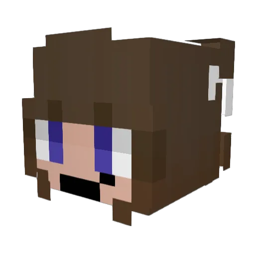 DauerRaucher Minecraft avatar head, 3D render