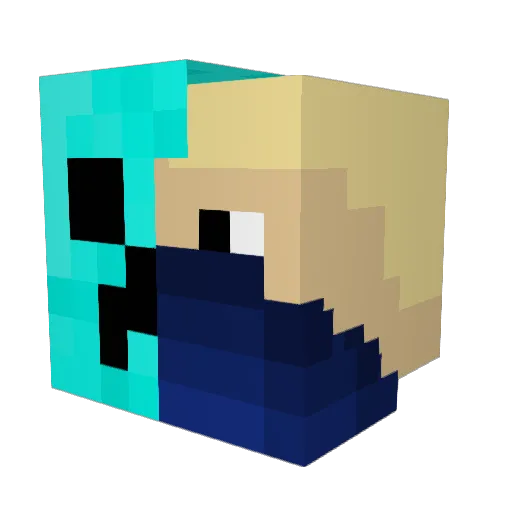 Daugarn Minecraft avatar head, 3D render