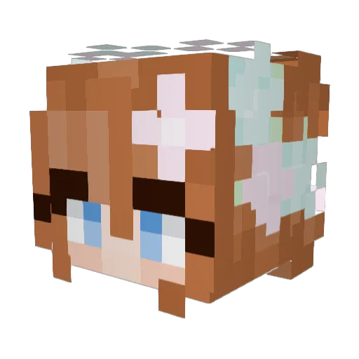 Daughter09 Minecraft avatar head, 3D render