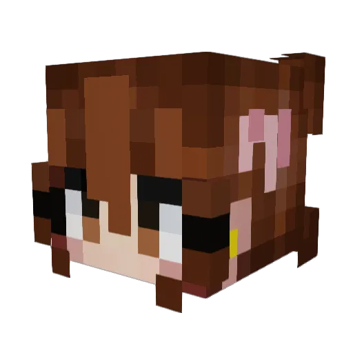 DaughterFromHxll Minecraft avatar head, 3D render