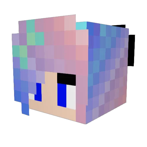 DaughterOfIce13 Minecraft avatar head, 3D render