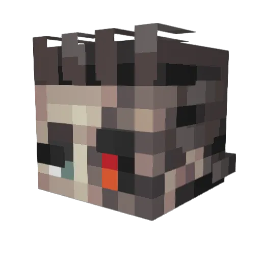 DaumaTheHorsey Minecraft avatar head, 3D render