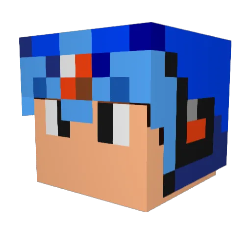 DauntIess Minecraft avatar head, 3D render