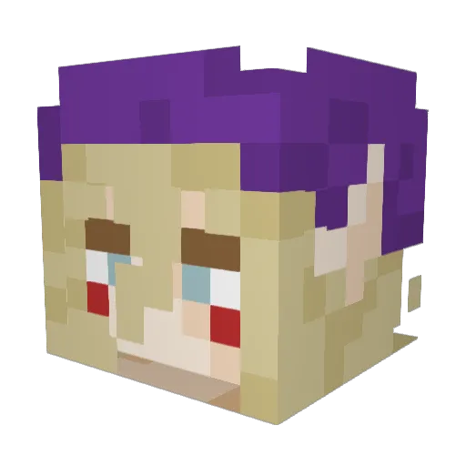 DauntlessStudio Minecraft avatar head, 3D render