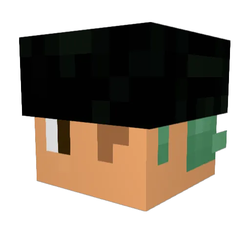Dauragon Minecraft avatar head, 3D render